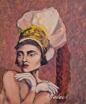 Avba, akril-platno, 50x60 cm, 2025, Mojca Godec